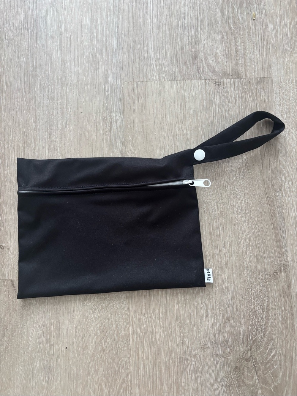 Pixie Black Wristlet Pouch with Zipper